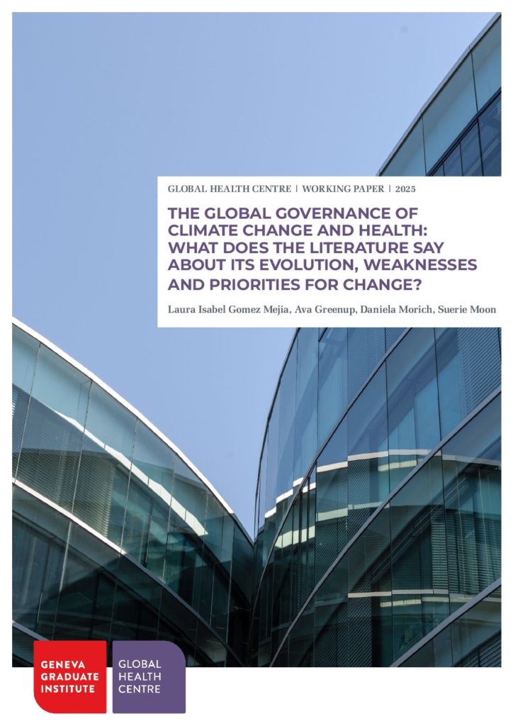 The global governance of climate change and health