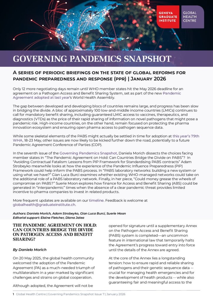 Governing Pandemics Snapshot Issue 7